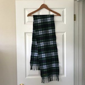 L.L. Bean Plaid Scarf 100% Lambswool One Size